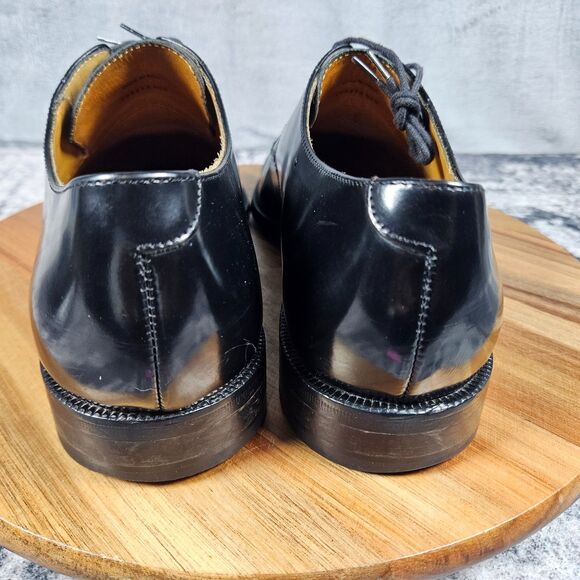 Cole Haan Mens Caldwell Oxford Size 10 D Black Leather Cap Toe Derby Dress Shoes main image 4